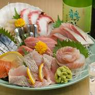 種類が豊富で、毎朝横浜中央市場で仕入れた魚を提供しております。新鮮で旬のお魚を一度で楽しめます。