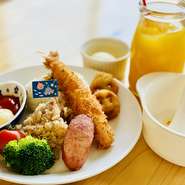 ボリューム減のキッズミニランチ(５００円)もあります。