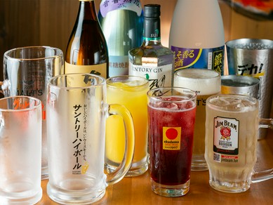 メニュー全てがフリードリンクの対象となる『飲み放題』