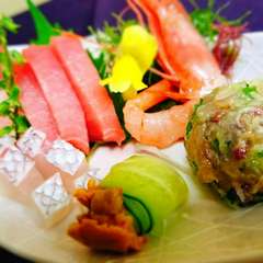 お刺身はお一人様盛りもできます。