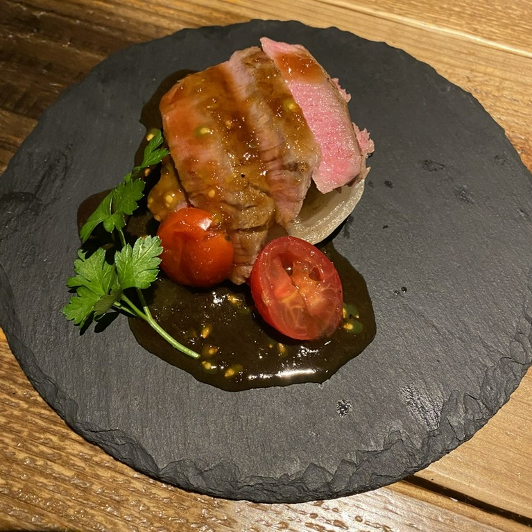 アンガス牛のステーキ