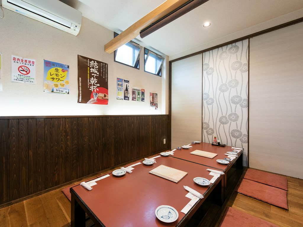 使い勝手の良い、掘りごたつ席の個室