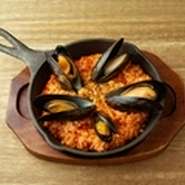 ムール貝のトマトリゾット Tomato cream risotto with mussels