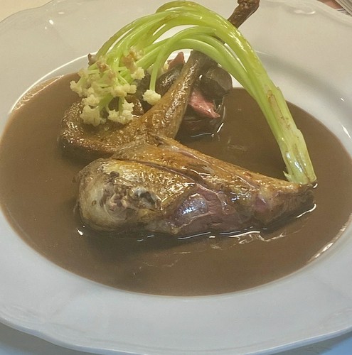 鳩のロースト　サルミソース