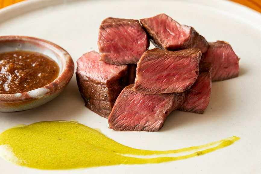 和牛みすじの炭焼き