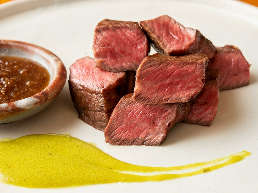 和牛みすじの炭焼き