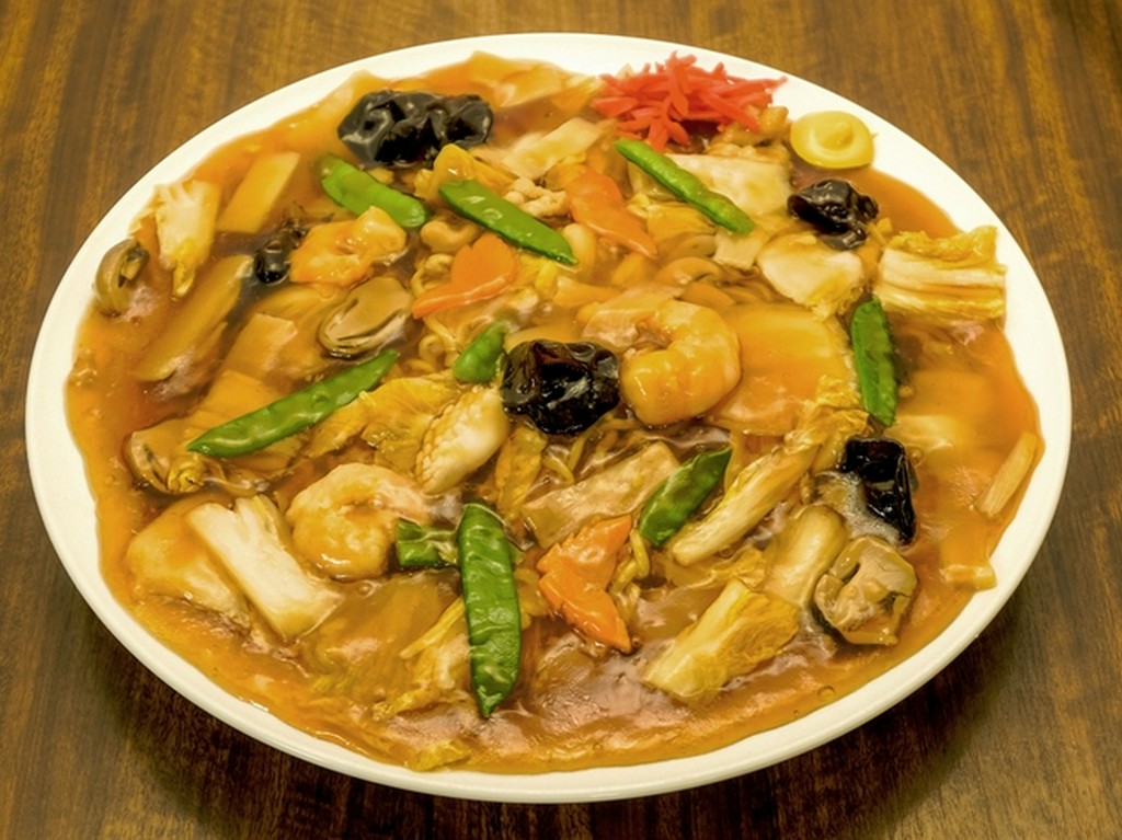 きよた名物！ボリュームたっぷりのあんかけ焼きそば。