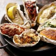 Baked oyster sampler (one of each)