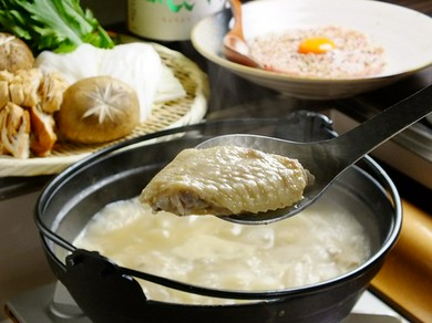 看板メニュー　絶品『鶏鍋』