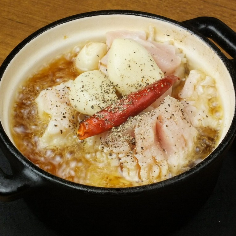 上ミノアヒージョ