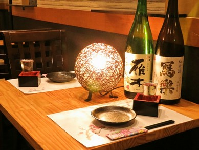 希少銘柄も取りそろえた厳選の日本酒を堪能