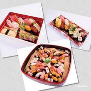 ご自宅でも『活』のお寿司を是非♪♪1人前～盛り込み寿司多種メニューをご用意しております！！