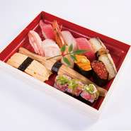 お店でも大人気の厳選寿司を盛り込んだ1人前のお寿司♪ご自宅でも『活』のお寿司を是非♪