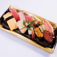 活の味を自宅でも♪お店でも人気のお寿司を盛り込みした商品です！