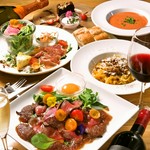 ・前菜5種盛り合わせ
・4種チーズのピザ
・本日のパスタ
・淡路牛のローストビーフ
・本日のドルチェ
・ドリンクビュッフェ