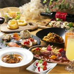 デザートを＋500円でバースデープレートに変更できます。しかも嬉しい約50種の飲み放題付