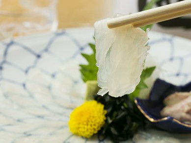  活〆肝付カワハギ薄造り