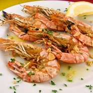 海老の鉄板焼き