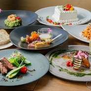 アニバーサリーメッセージ入りケーキが付いた『記念日 Dinner Course 』をご用意。
※2日前までの予約を忘れずに。
