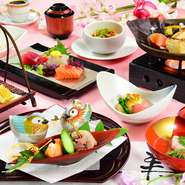 ・前菜
・お椀
・造里
・凌ぎ
・焼物
・油物
・飯物
・デザート
※季節、仕入れによってメニューが変わります。