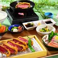 ◎牛かつ
◎お造り2種
◎サラダ
◎小鉢
◎ご飯、香の物、赤だし