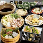 福の花一押しのコースです。メインは「長州どりのすき焼き」