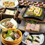 山口県を代表する郷土料理「瓦そば」がメインのコースです。