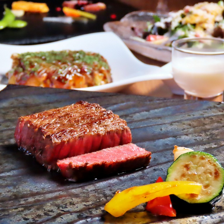 信州牛A5等級のステーキ