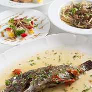 シチリアで腕を磨いたシェフが、愛情込めてつくる季節ごとの味わいを満喫できるコースです。予約時に様々要望も聞き入れてくれるので、大切な人のもてなしにもオススメ。イタリア本場の味わいと人気です。
