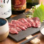 「木稲畜産」の新鮮な馬刺し