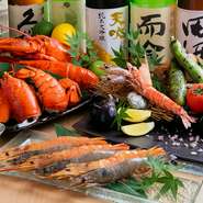 『大海老の塩焼き』『オマール海老焼き』をはじめ、幅広いラインナップが揃う『海老料理』。ゲストからのリクエストにも臨機応変に対応、バラエティ豊かな楽しみ方が可能です。