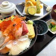 極上海鮮丼・天ぷら膳