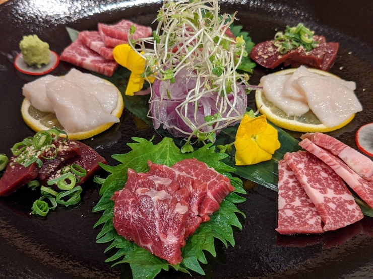 Basashi to baniku ryori specialty restaurant Hatsuba Fukuoka branch in ...