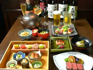 宴会に神楽坂古民家で季節の和洋料理をコース＆飲み放題で！