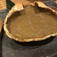 カニ味噌の甲羅焼き