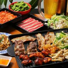 ＜90分＞牛・豚・鶏＋エスニックタパス食べ放題　アジアンBBQコース（飲み放題付）