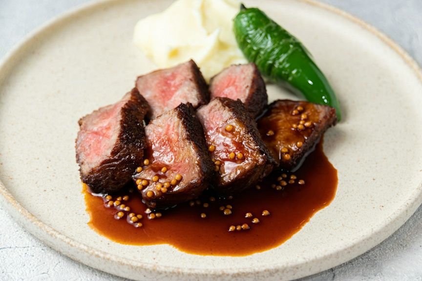 黒毛和牛のステーキ