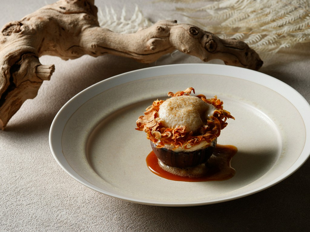 栗とオレンジのコンポジション