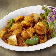 大海老、たまねぎ、ピーマン