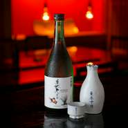 料理長おすすめ 季節の日本酒。スタッフまでお気軽に声掛けください。
