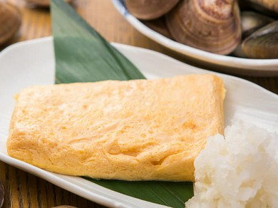 蛤スープたっぷり出汁巻き玉子