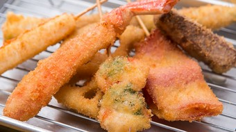 蛤スープがじゅわ～　はまぐりの串揚げ1本