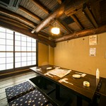 古民家風の個室をご用意。
換気をしつつ周りを気にせずお食事をお楽しみいただけます。