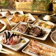 ※キャンセルは3日前、人数の増減は、前日までにお願いします。期日を過ぎますと60％のキャンセル代を頂きます。当日のキャンセル代は、100％いただきます。
※金・土・祝前日は4,500円になります。
※写真はイメージです。仕入れ状況により実際には異なる場合がございます。