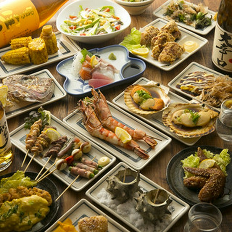 2名様から利用できる食べ放題＆飲み放題コース★自慢の炉端メニューも食べ放題！！テーブルオーダー制