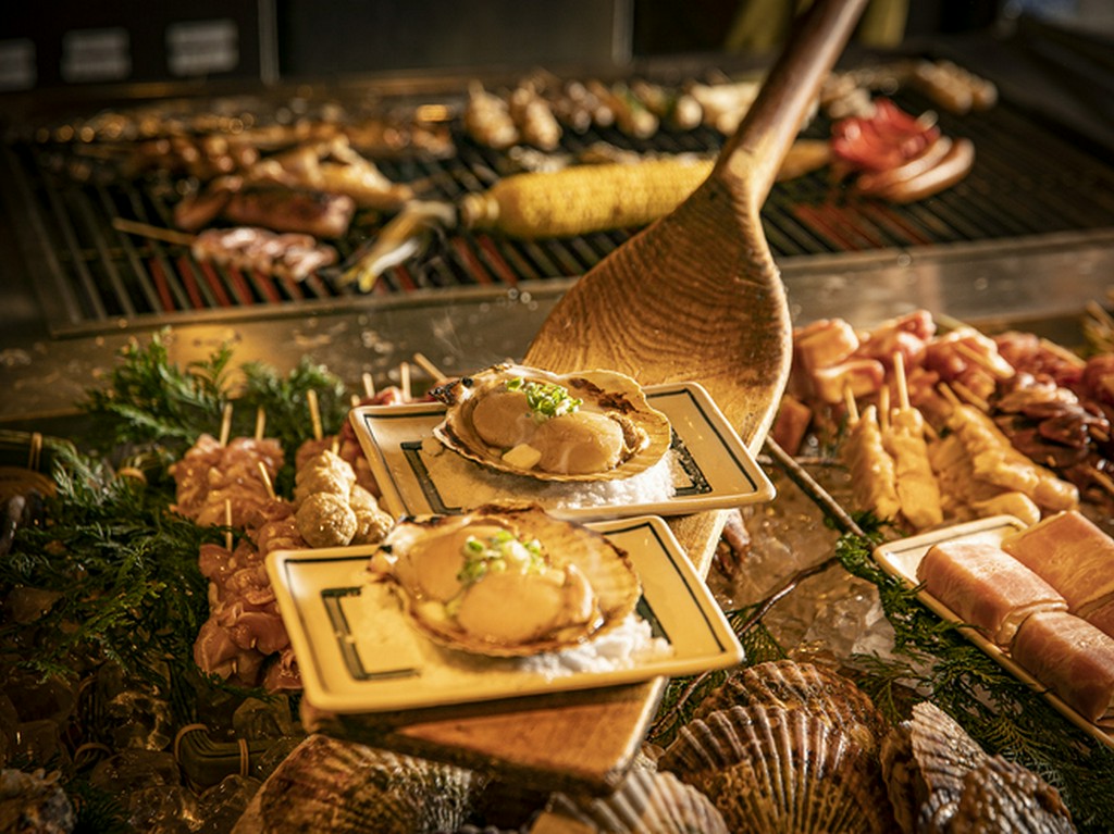 ご注文いただいた食材は豪快に焼き上げます！