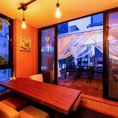 開放感のある完全個室＆テラス席