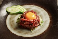・A5赤身肉の炙りタルタル2200円
・ニラチヂミ800円
・海鮮パジョン990円
・季節野菜のチャプチェ1400円
・チョゲのマッコリ蒸し1200円