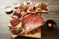 大判薄切りリブロースの焼きしゃぶ、極上タン塩、イチボ、みすじ、特上カルビ、サーロイン、和牛ハラミ