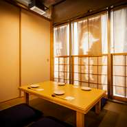 個室2室完備で少人数の宴会や接待、会食にもオススメ